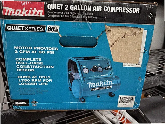 Makita Quiet Series 1 HP 2 Gallon Oil‑Free Electric Air Compressor LOCAL PICKUP